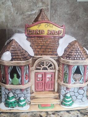 Curio Shop Lefton Colonial Village House Holiday Decor Vintage